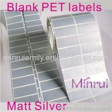 Custom Blank Pet Labes,any Size,any Shap Is Ok For Your Own Printing With Resin Ribbon 